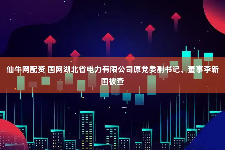 仙牛网配资 国网湖北省电力有限公司原党委副书记、董事李新国被查