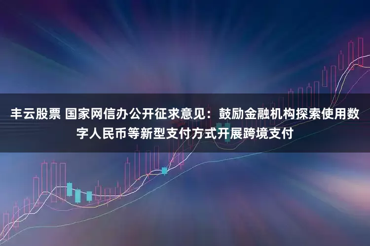 丰云股票 国家网信办公开征求意见：鼓励金融机构探索使用数字人民币等新型支付方式开展跨境支付